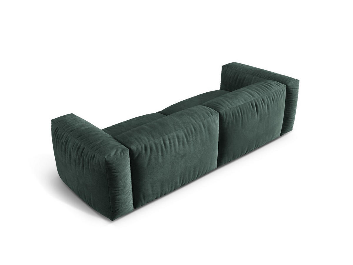 SOFA modular Martina aus Samt petrol 3 Sitzplätze - Salbeigrün, Textil (240/75/106cm) - Micadoni