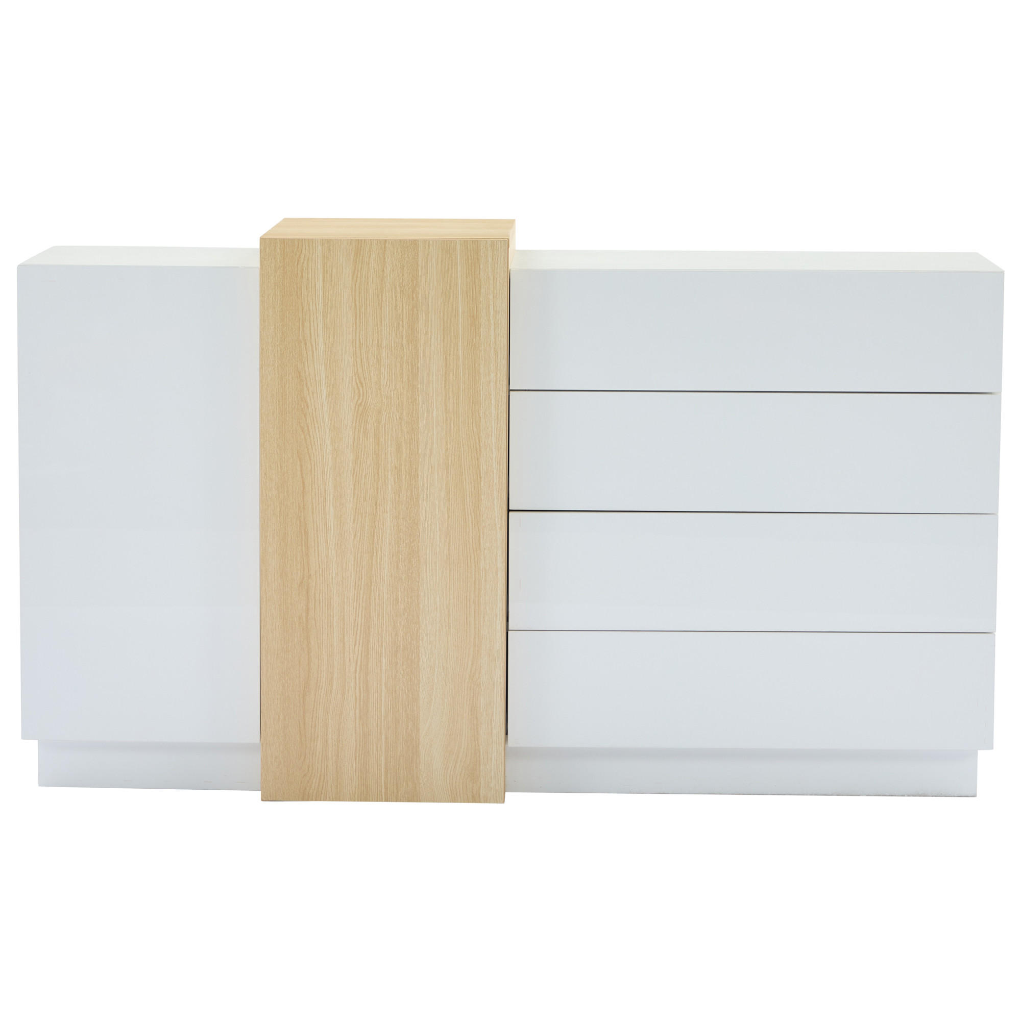 SIDEBOARD Weiß 140/35/76.5 cm - Weiß, Holzwerkstoff (140/76.5/35cm) - PANGIVO
