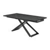 ESSTISCH für 6 bis 10 Personen ausziehbar - Keramik & Metall - Marmor-Optik Schwarz - XERENA - Schwarz, Glas (260/90/76cm) - Vente-Unique