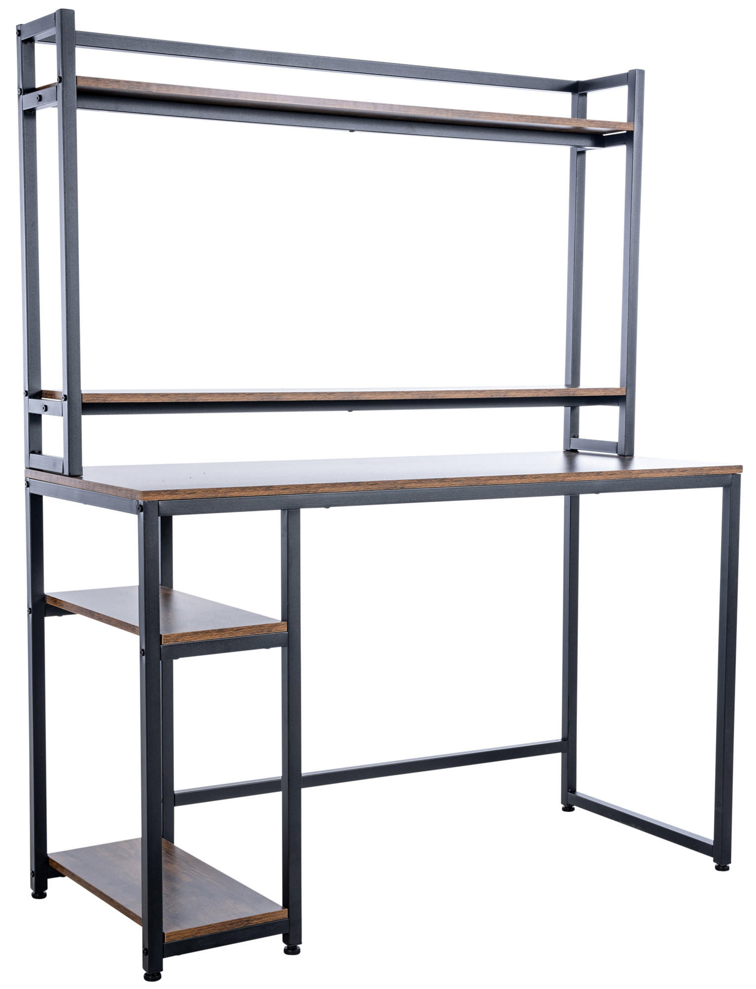 Thumbnail - CLP Schreibtisch, Braun, Schwarz, Holz, 120x150x50 cm, Arbeitszimmer, Schreibtische, Bürotische