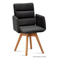 ARMLEHNSTUHL drehbar (2er-Set) Dorri 52x92x60 Eiche geölt/Anthrazit - Eichefarben/Anthrazit, Kunststoff (60/92/52cm) - 58aufmkessel