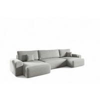 WOHNLANDSCHAFT Arona - Hellgrau, Holzwerkstoff/Textil (398/70/148cm) - Fun Möbel