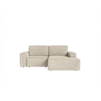 ECKSOFA KOKKO MINI mit Schlaffunktion, Beige - Beige, Textil (240/167cm) - Fedve