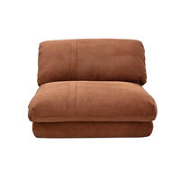 EINZELSESSEL Samt-Cord Burnt SPENCER - Terracotta, Textil (82/62/82cm) - Miliboo