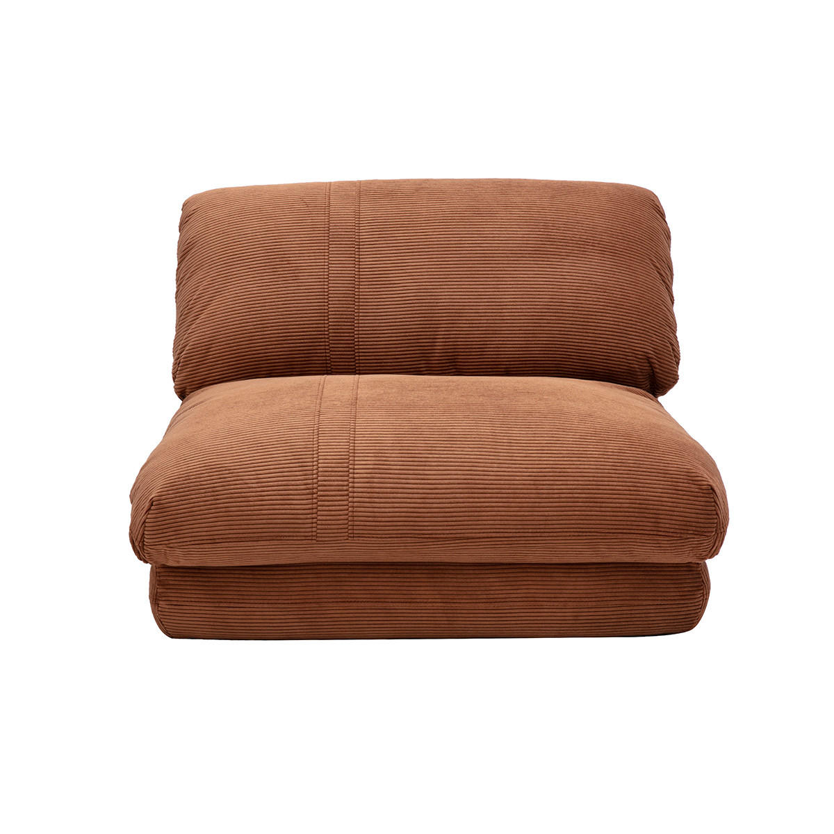 EINZELSESSEL Samt-Cord Burnt SPENCER - Terracotta, Textil (82/62/82cm) - Miliboo