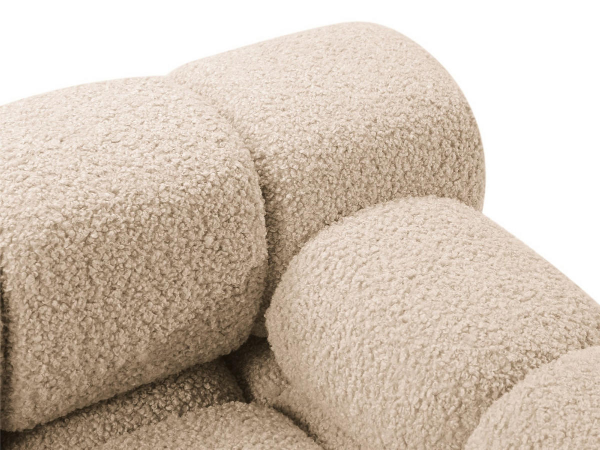 SOFA modular rechts Bellis aus Boucle sandfarben 4 Sitzplätze - Sandfarben, Textil (282/70/94cm) - Micadoni