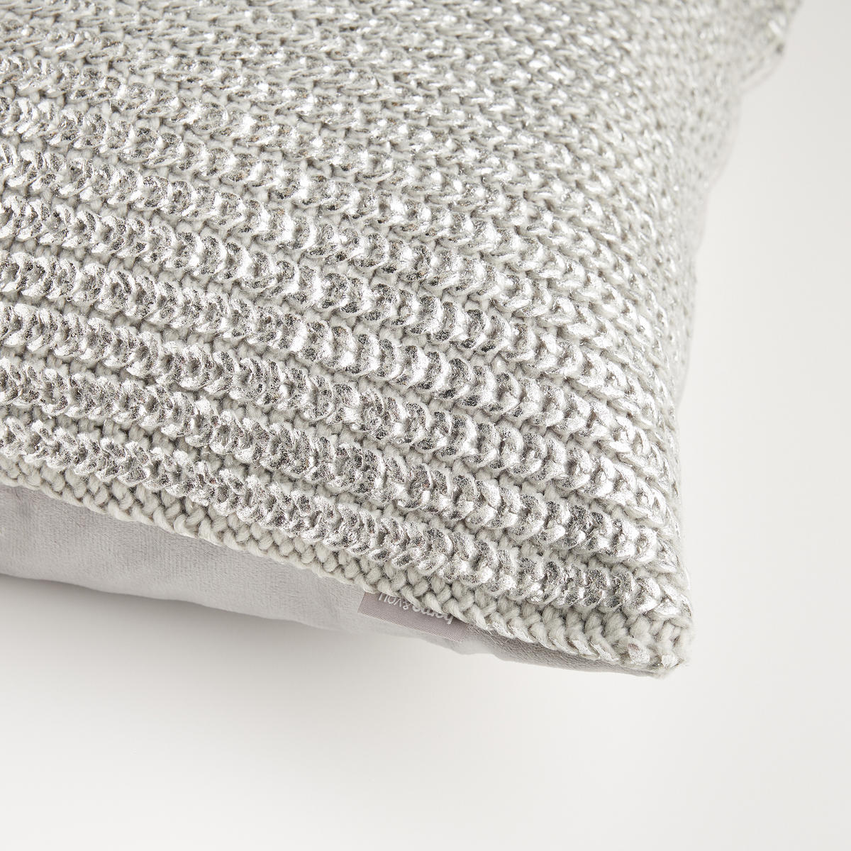 KISSENBEZUG Cardig - Hellgrau, Kunststoff (45/45cm) - home&you