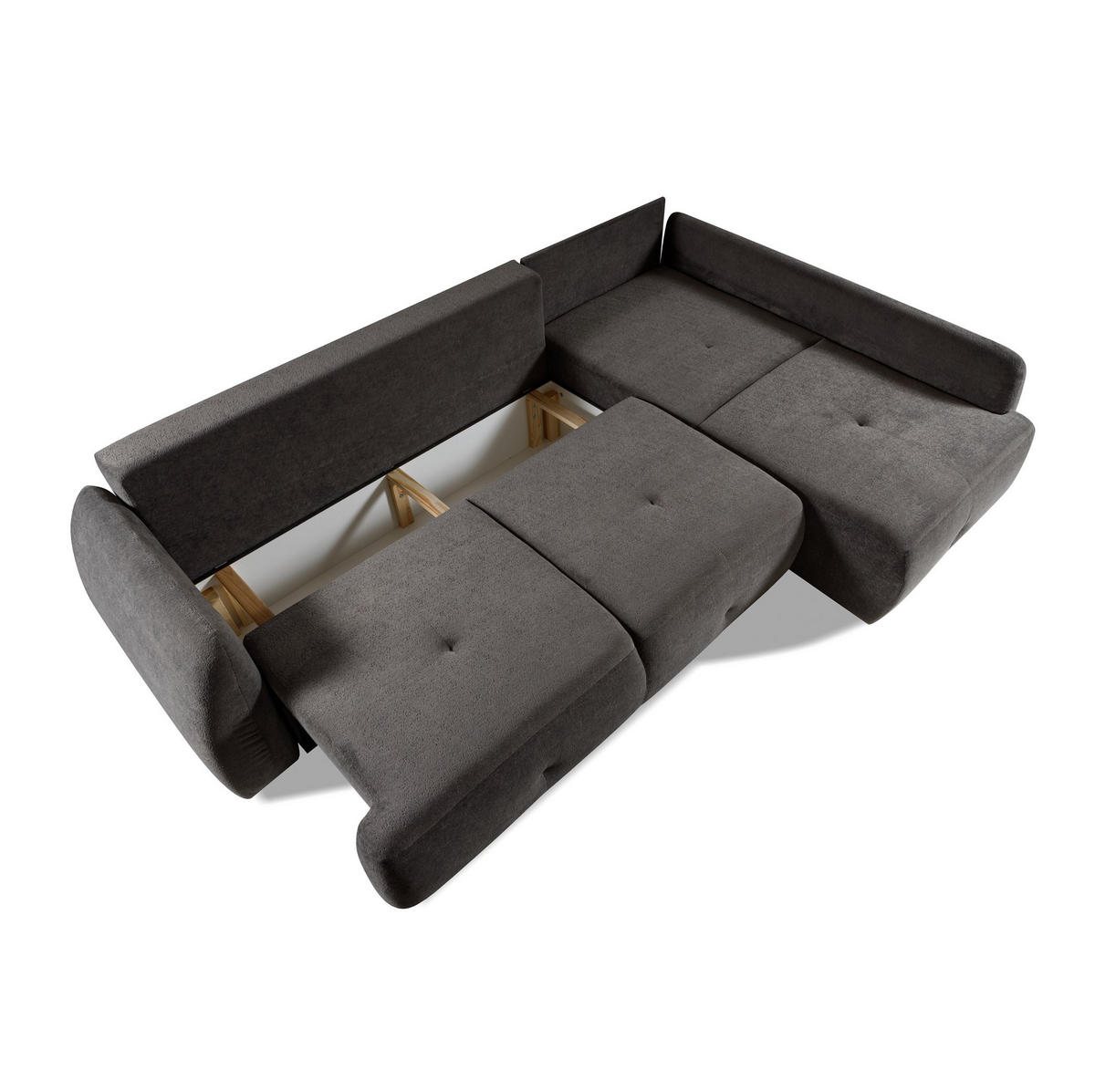 ECKSOFA Pataya Weiß, mit Schlaffunktion - Weiß, Textil (291/172cm) - Bettso
