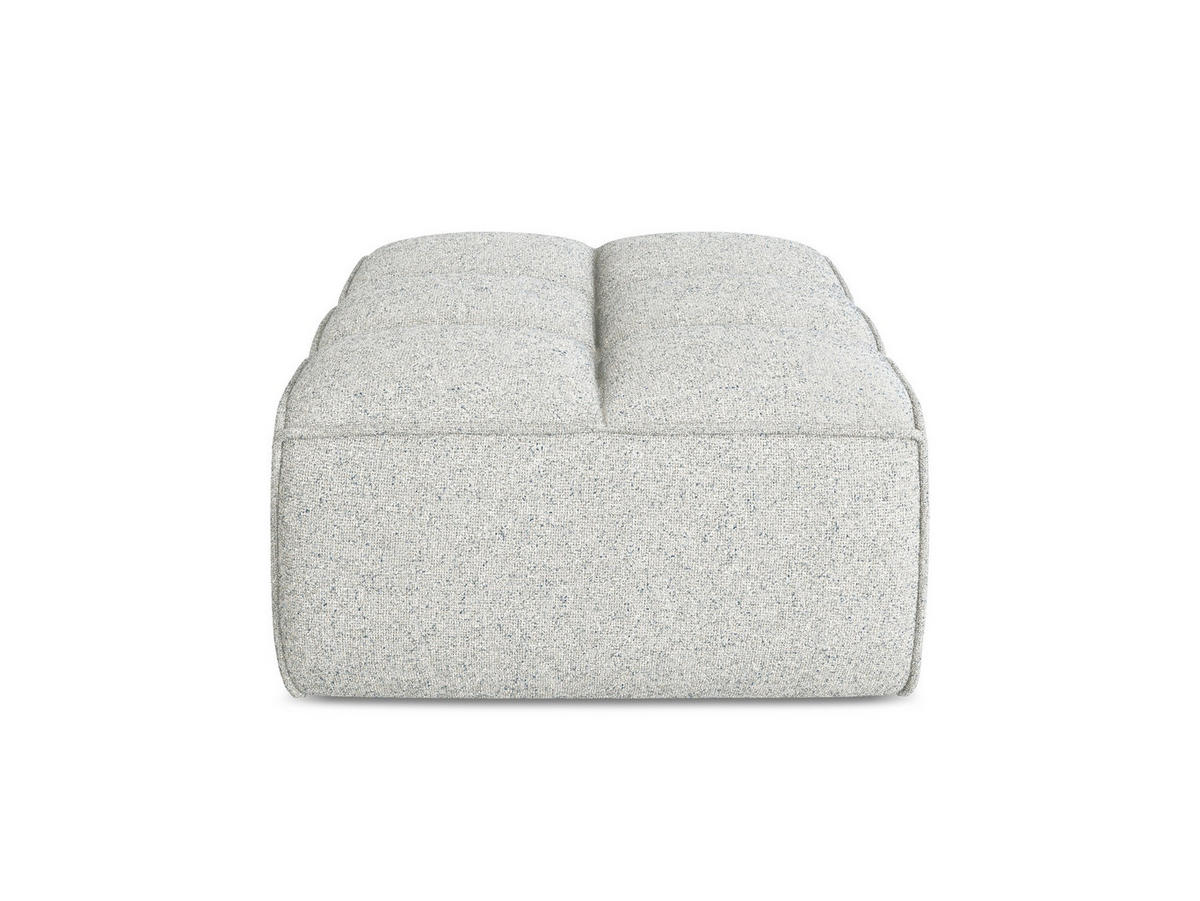 POUF Strukturstoff Stoff Beige - Beige/Schwarz, Kunststoff/Textil (80/43/93cm) - Makamii