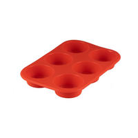 MUFFINBLECH Muffinbackform - 6 Muffins - Silikon - Rot, Kunststoff (18/3/7cm)