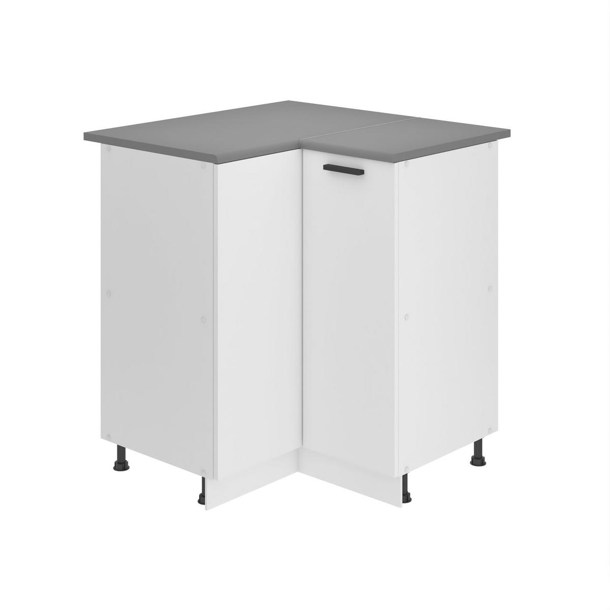 KÜCHENUNTERSCHRANK 90 cm SNP mit Arbeitsplatte, mit 1 Tür, Weiß matt - Weiß, Holz (90/85/90cm) - B BELINI GROUP