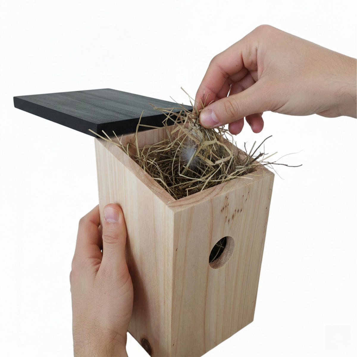 4XNISTKASTEN - Hellbraun, Holz (12/22/14cm) - Relaxdays