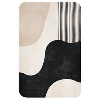 WC-VORLEGER Abstrakt - Japandi - Beige - Modern WC Teppich 40x60 cm - Beige, Kunststoff/Textil (40/1cm) - OnlyWow