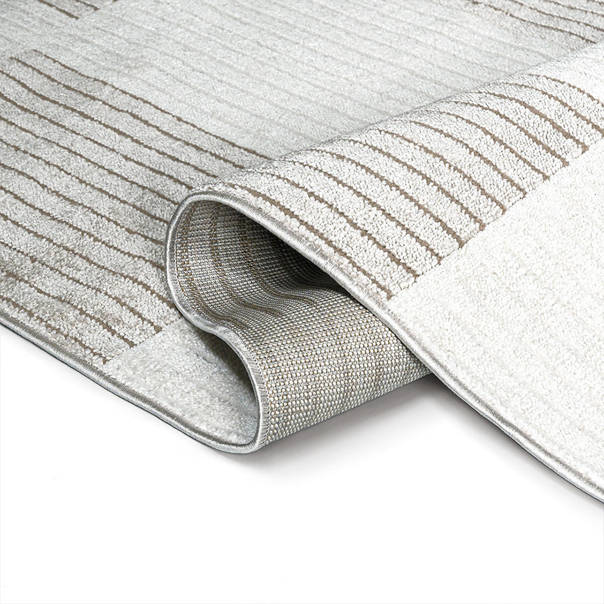 TEPPICH Mataro Ruta Mazovia 160x230cm Beige Braun Abstrakt Kurzflor - Beige, Textil (160/230cm) - Mazovia