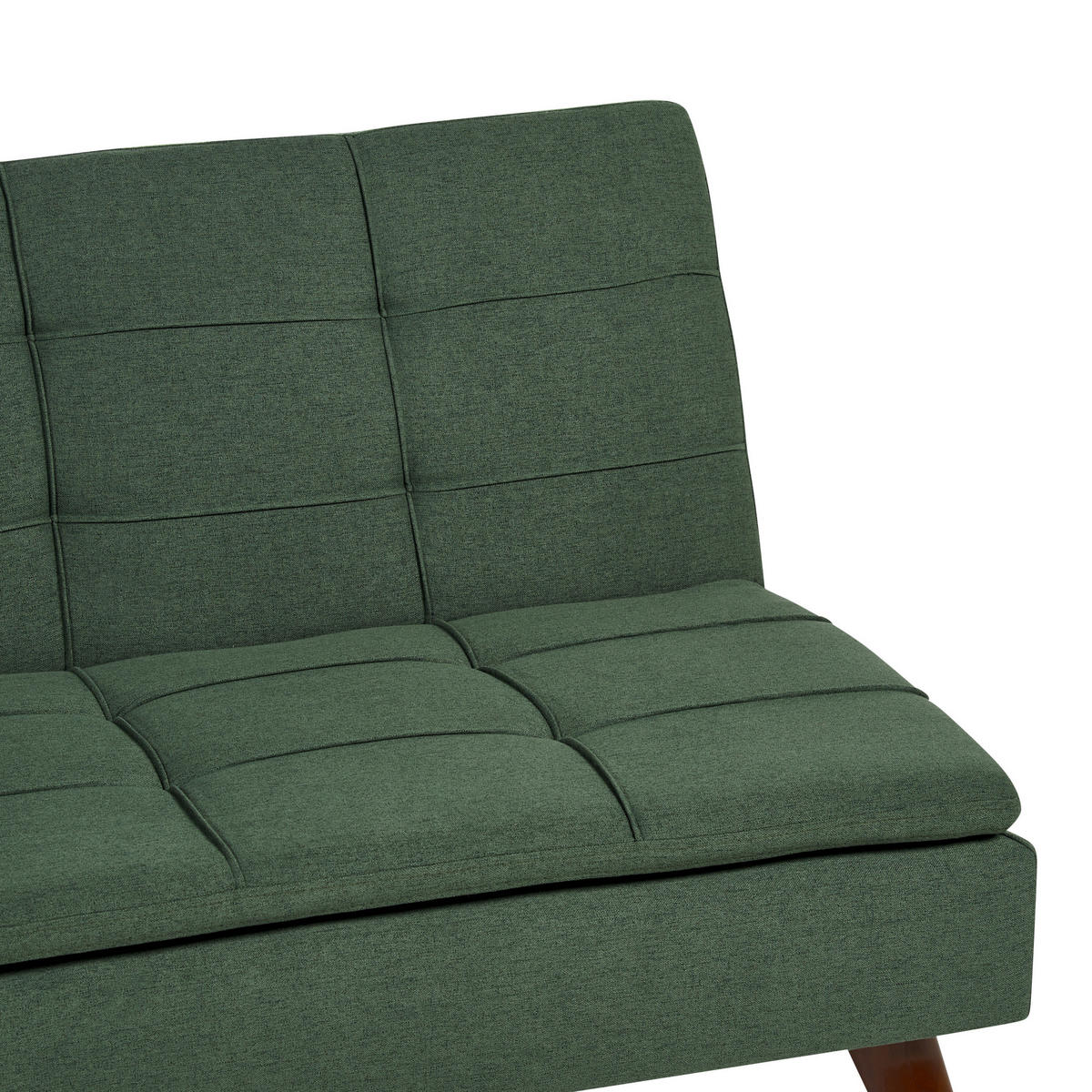 3-SITZER-SCHLAFSOFA dunkelgrün/dunkelbraun Ronne - Dunkelbraun/Grün, Textil (180/76/83cm) - Beliani