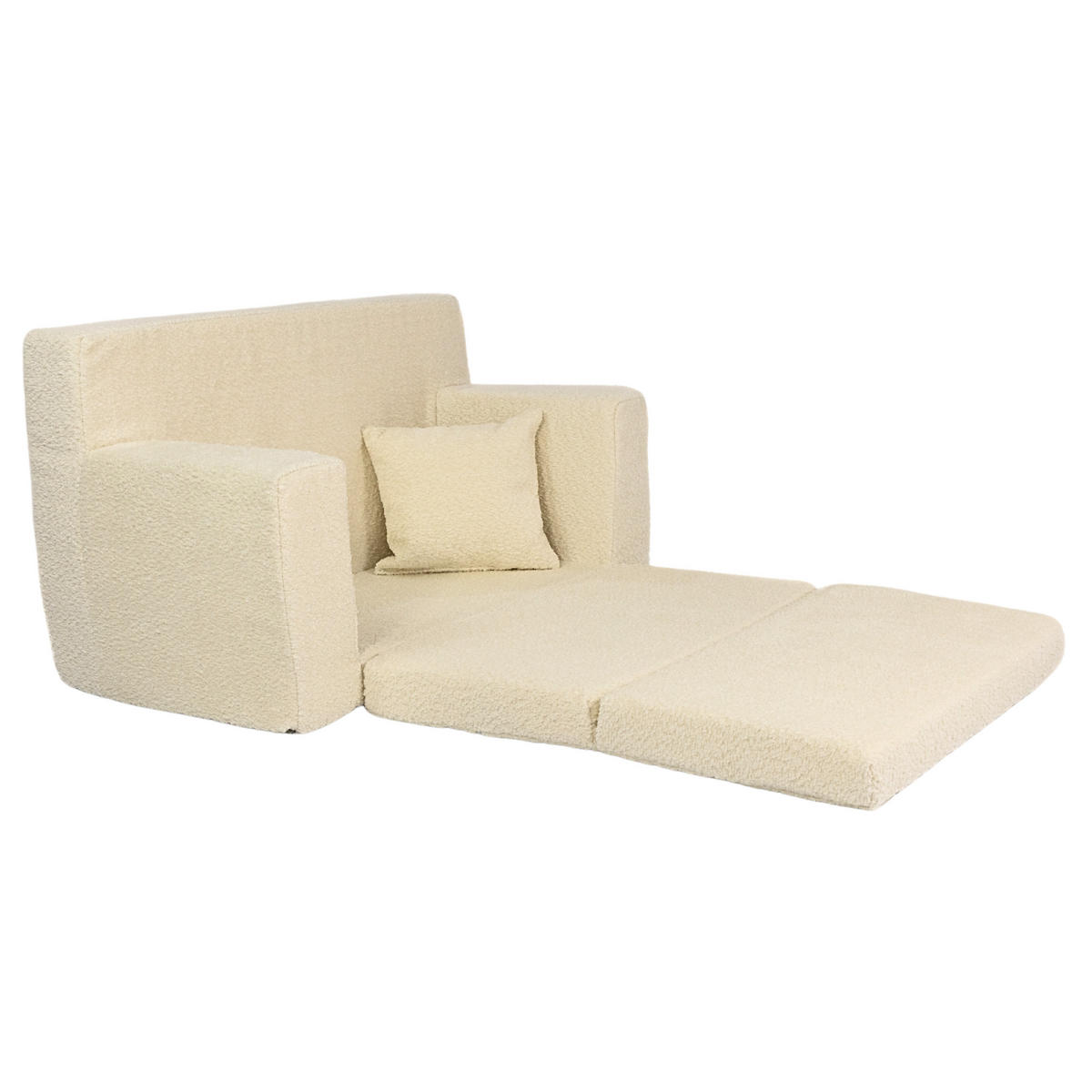 KINDERSOFA David – Stilvoller Komfort für das Kinderzimmer - In den Trendfarben - Beige, Textil (83/47/43cm) - Fortisline
