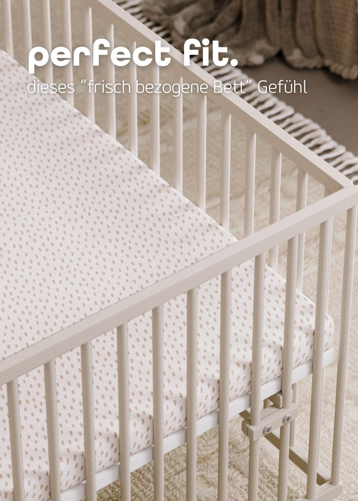 SPANNBETTLAKEN Organic Cute Tiger Spots 75x100 cm | Spannbetttuch für Laufgitter & Babymatratzen - Beige/Naturfarben, Textil (75/100cm) - Sämann – make a difference.