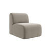 SOFAELEMENT Samt Stoff Grau - Taupe/Schwarz, Holzwerkstoff/Kunststoff (70/75/94cm) - Makamii