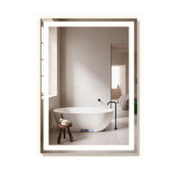 BADSPIEGEL Oryveth 60/2.5/80 cm - Silberfarben, Glas/Metall (2.5/80/60cm) - ZMH