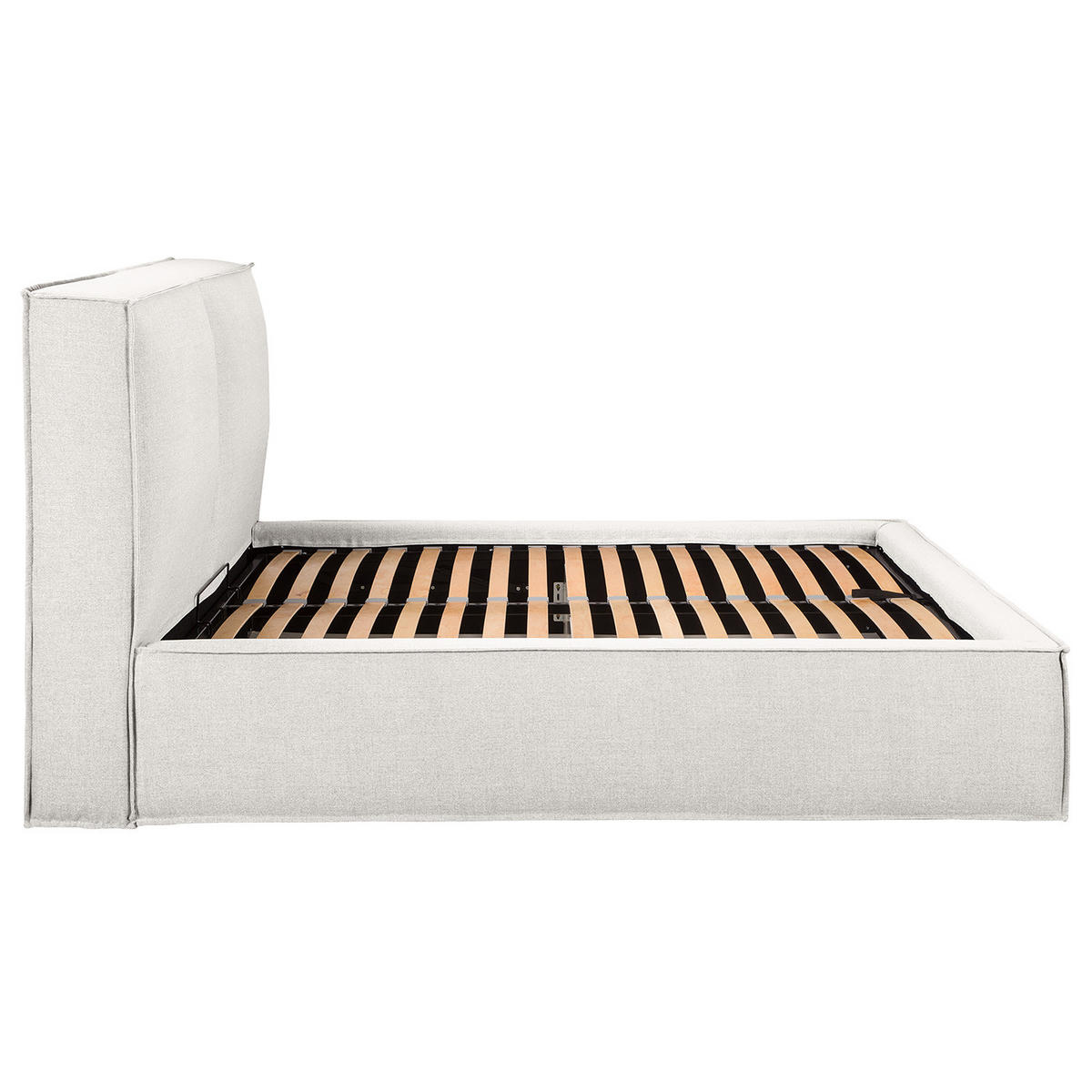 POLSTERBETT - Weiß, Textil (160/200cm) - home24