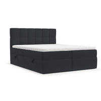 POSTEL BOXSPRING VARENO 200/200 Antracitová - černá/antracitová, kov/dřevo (200/200cm) - AltaBeds