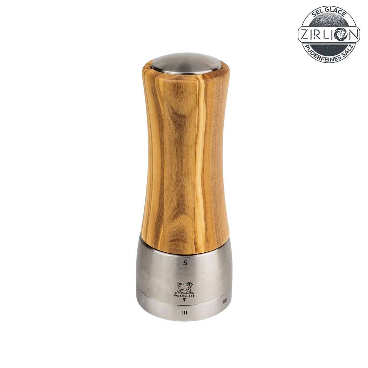 SALZMÜHLE Daman 16cm Olivenholz Zirkonia-Mahlwerk - Braun, Holz (6.1/16/6.1cm) - PEUGEOT