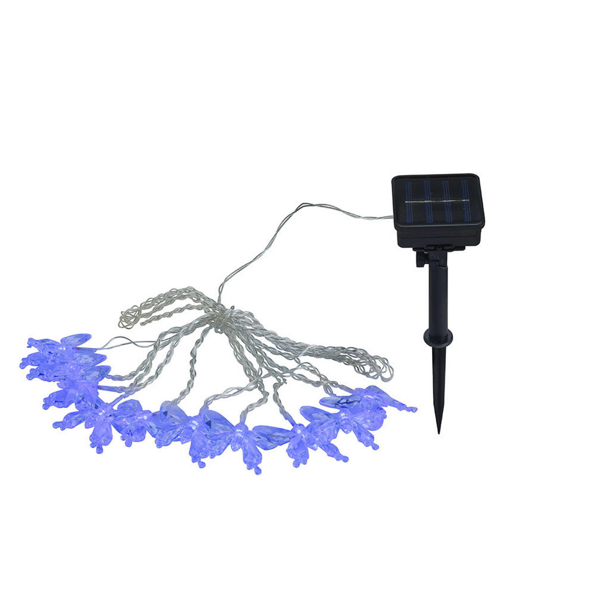 LED AUSSENLEUCHTE Lichterkette Schmetterling Klar - Klar, Kunststoff (470/6/5cm) - Globo Lighting