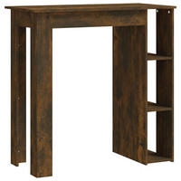BARTISCH Mit Regal Räuchereiche 102/50/103,5 Cm Holzwerkstoff - Braun, Holzwerkstoff (102/50/103.5cm) - vidaXL