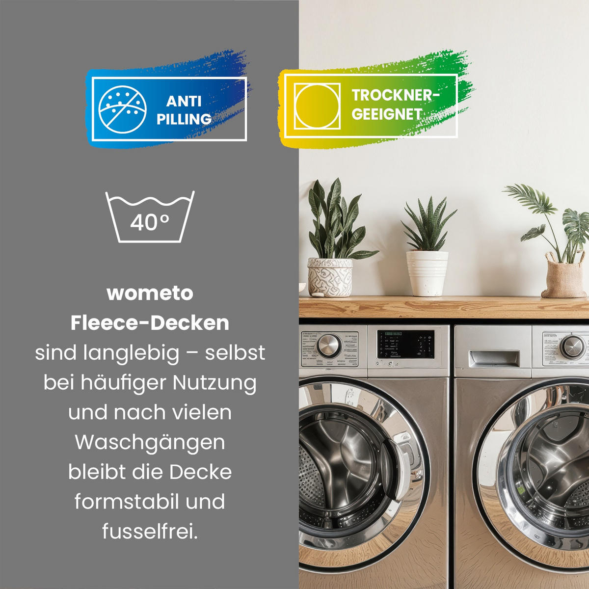 FLEECEDECKE WAVE 16er Set grau 120/160 cm Wellenrand Anti-Pilling - Grau, Textil (120/160cm) - wometo