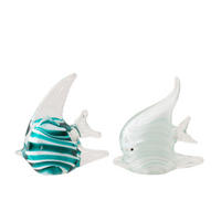 BRIEFBESCHWERER FISCH (2ER SET) - Blau, Glas (3.7/13.7/12cm) - J-Line