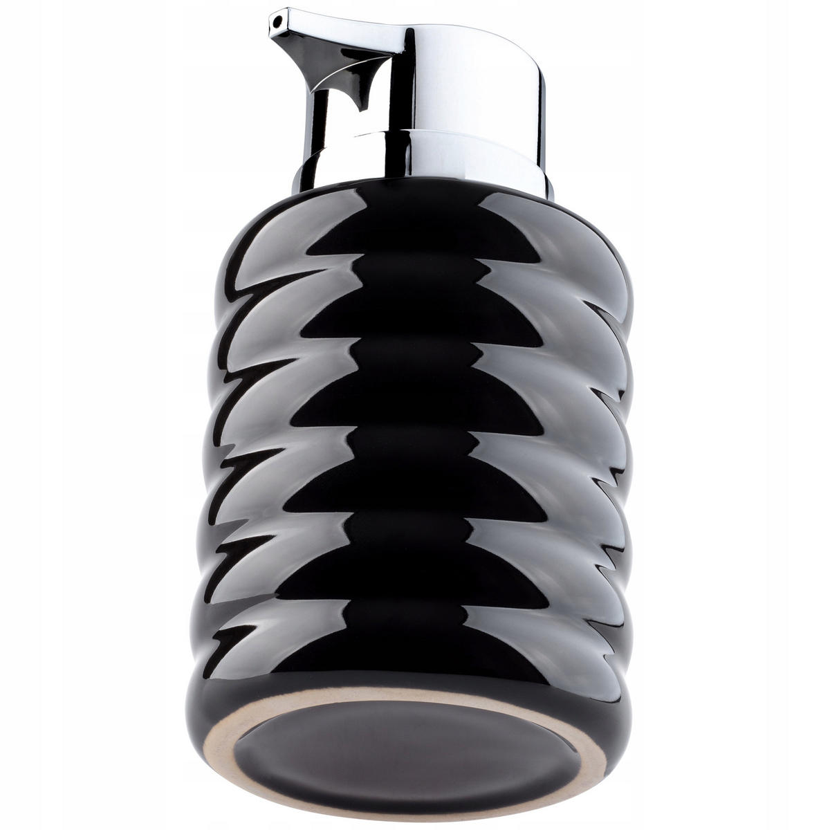 SEIFENSPENDER mit Pumpe 490 ml, schwarz - Schwarz, Keramik (9/15cm) - KADAX