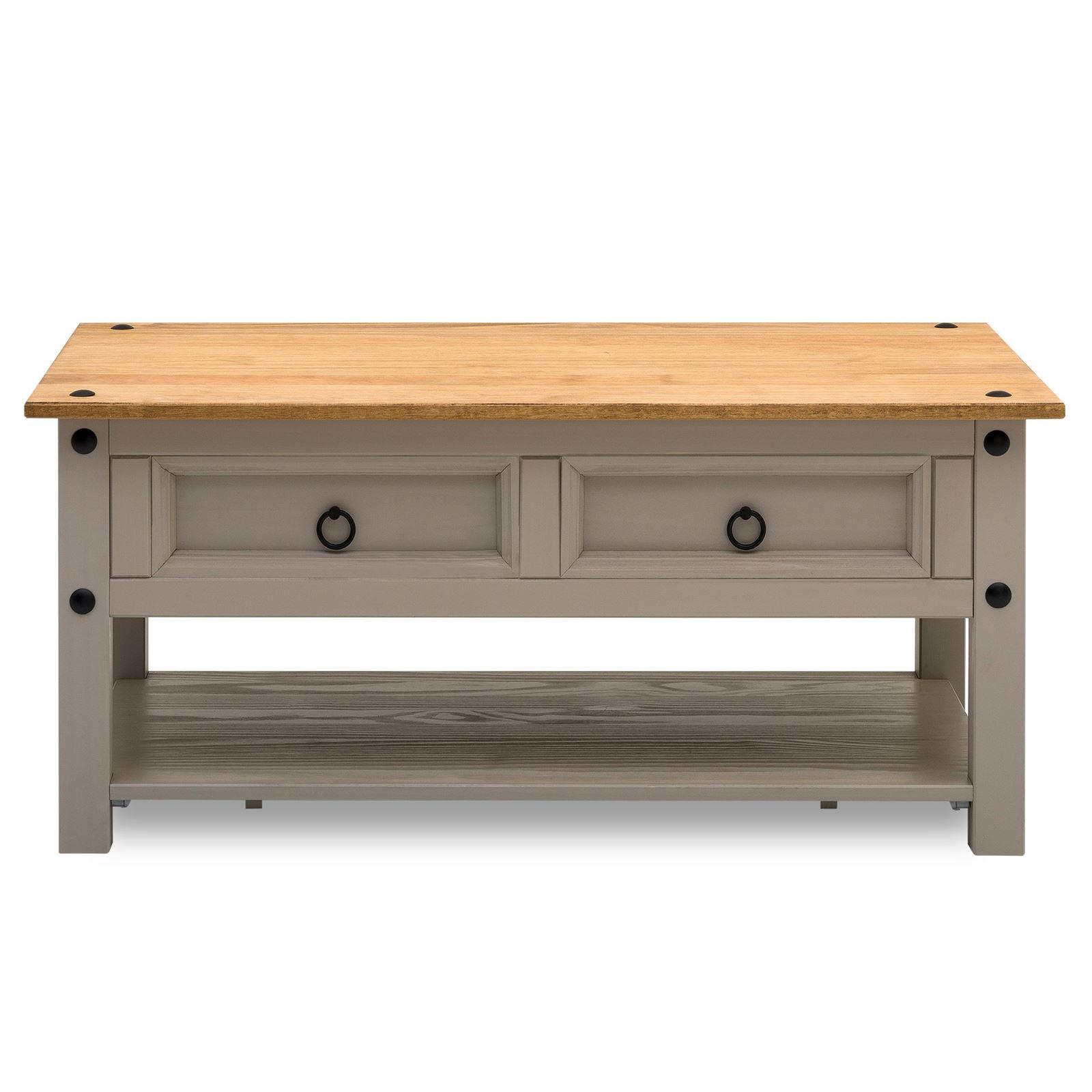 Idimex Couchtisch Grau, Braun 100x45x60 cm