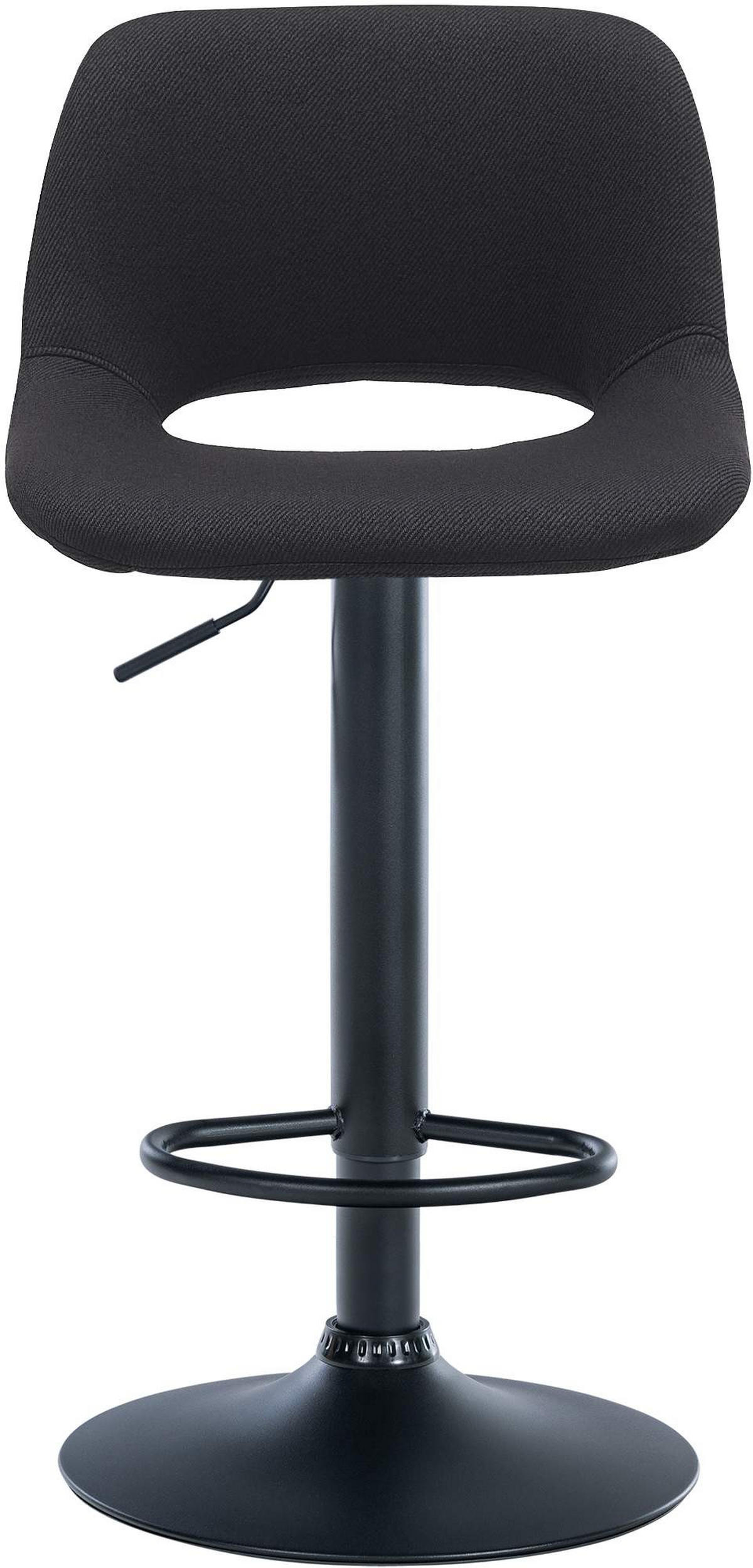 BARHOCKER 2er-Set JAKSON Schwarz Stoff Schwarz - Schwarz, Textil/Metall (42/86/46cm) - DELUKE