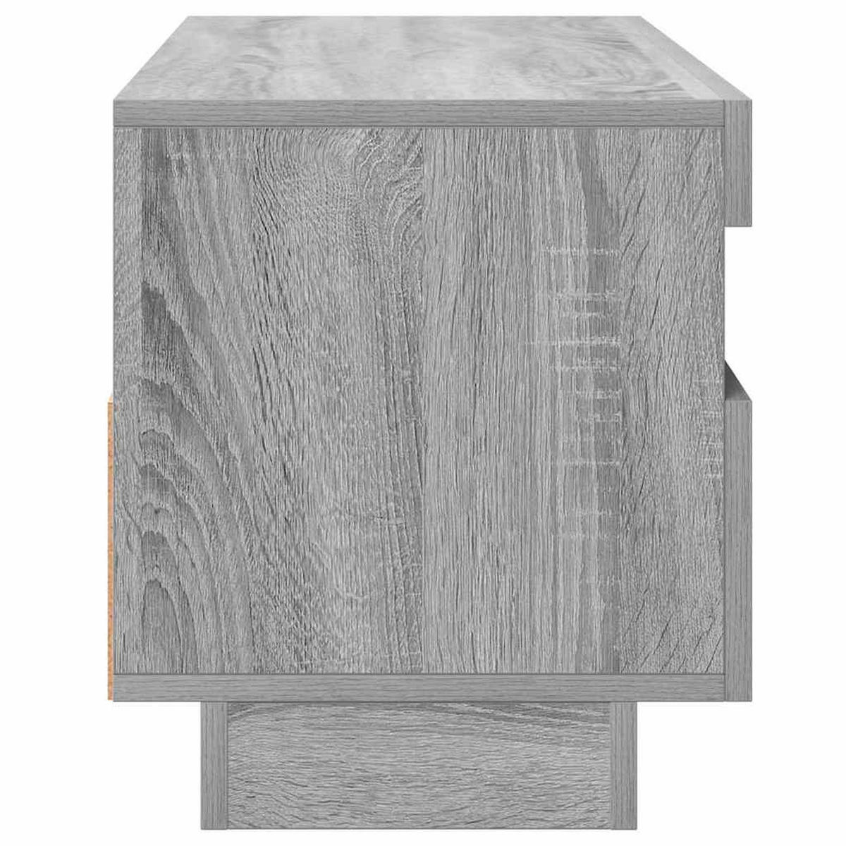 LOWBOARD mit Led-Leuchten 100/35/40 cm aus Holzwerkstoff in Grau Sonoma Dekor - Silbereichenfarben, Holz (100/40/35cm) - vidaXL