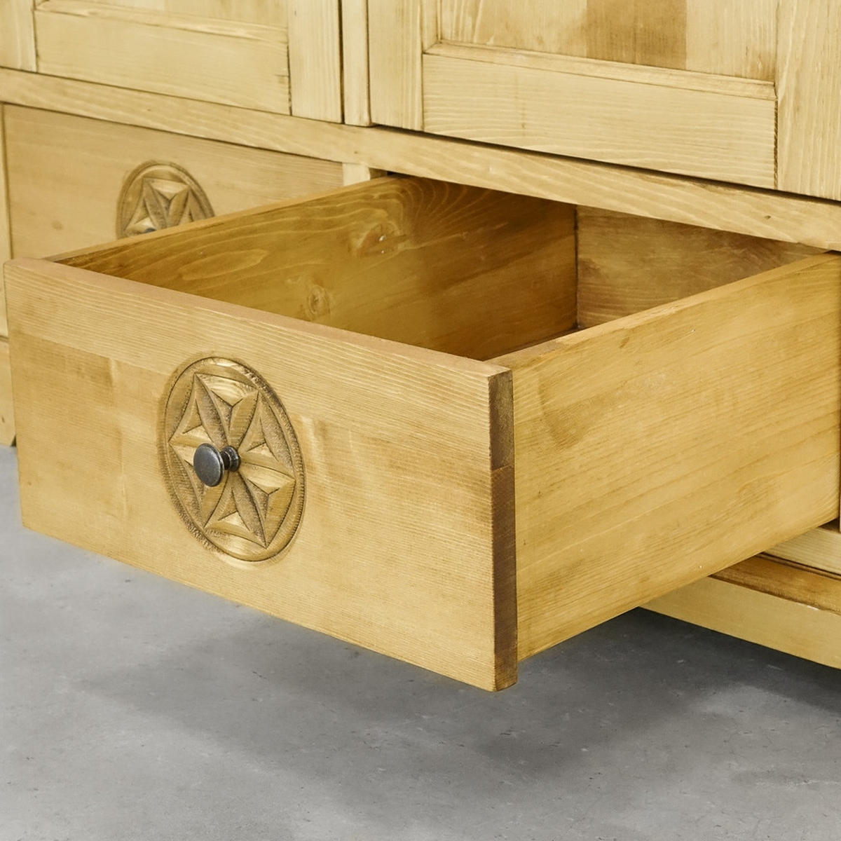 KLEIDERSCHRANK aus Massivholz JAGNA - Honig, Holz (159/200/65cm) - Seart