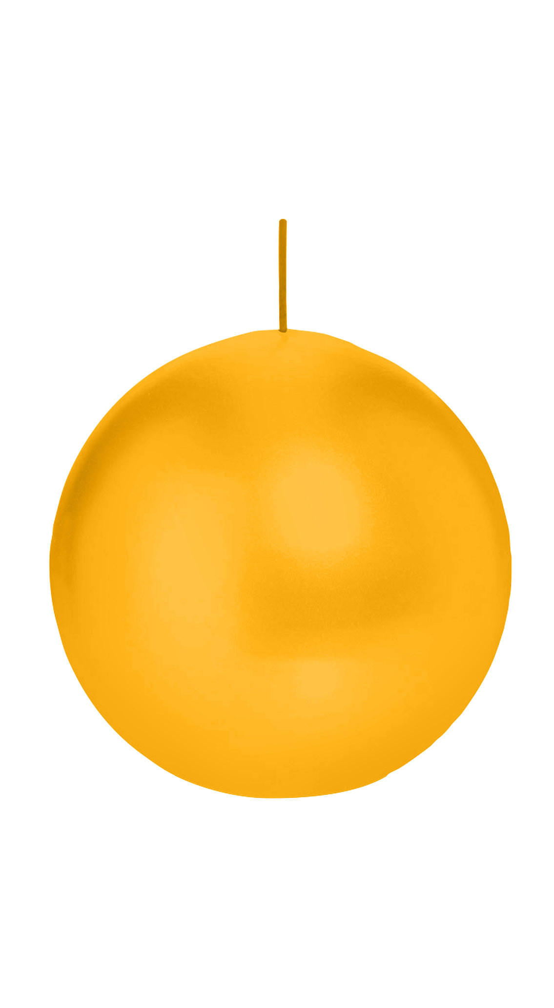 KUGELKERZEN Gelb Ø 100 mm, 6 Stück - Gelb, Paraffin (10/10/10cm) - Wiedemann Kerzen