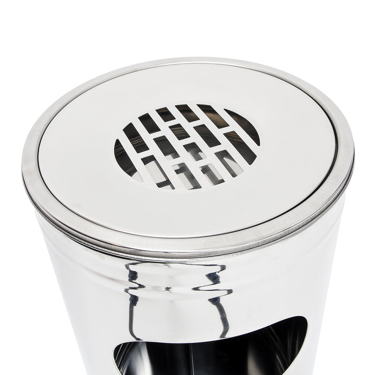 STANDASCHENBECHER - Silberfarben, Metall (27cm) - Relaxdays