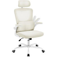 BÜROSTUHL ergonomisch, Netzstoff, Beige - Beige, Kunststoff/Textil (62/116/69.5cm) - Woltu