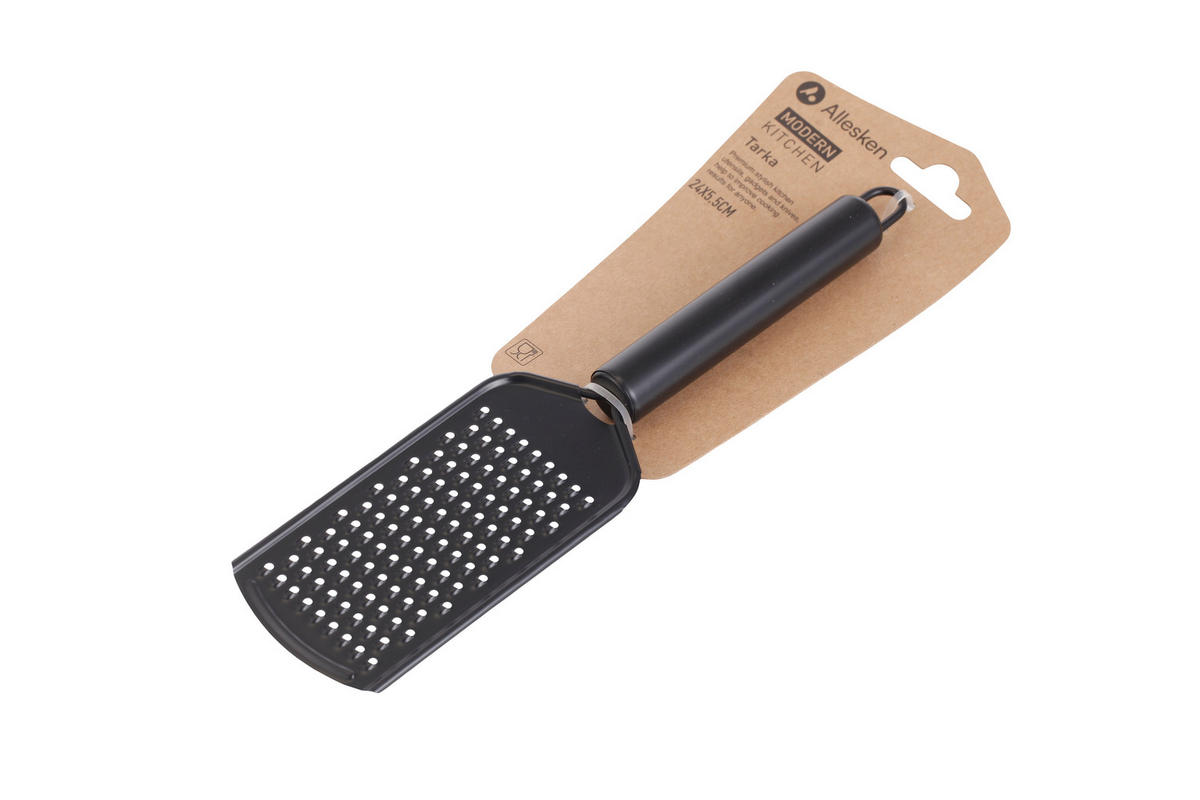 KÜCHENREIBE Modern Kitchen Schwarz 24/5.5/1 cm Metall - Schwarz, Metall (5.5/1/24cm) - Mondex