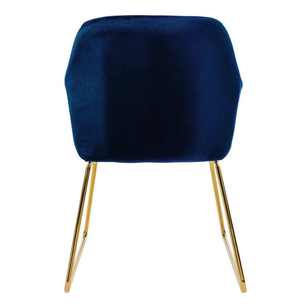 STUHL Samt blau 4er Set - Blau, Metall (60/82/57cm) - ML-DESIGN