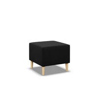 SITZPOUF 50 X 50 BLANK, Schwarz - Schwarz, Textil (51/40/51cm)
