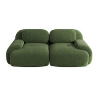 SCHLAFSOFA 3-in-1 Klappsofa Blau, 1 Stück, mit Kissen - Grün, Textil (138/70/103cm) - Kaket