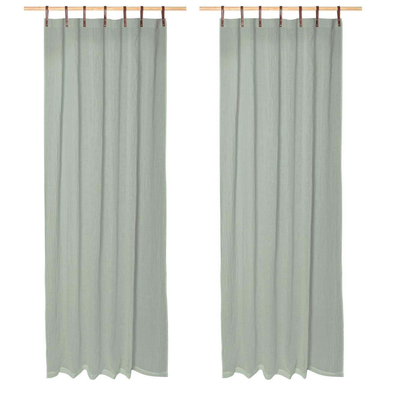 SCHLAUFENSCHAL Evi 2er Set jade - Jadegrün, Textil (135/245/245cm) - Magma Heimtexx