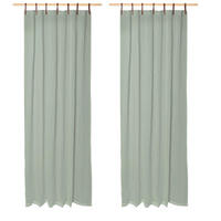 SCHLAUFENSCHAL Evi 2er Set jade - Jadegrün, Textil (135/245/245cm) - Magma Heimtexx