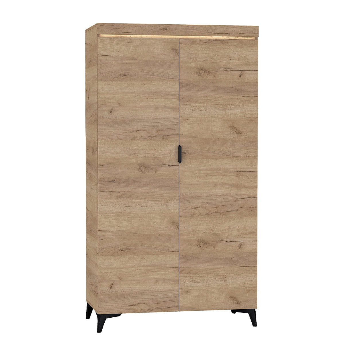 SCHRANK 2 Türen Ruben Holz - Braun, Holzwerkstoff (105/195/55cm) - Petits-meubles