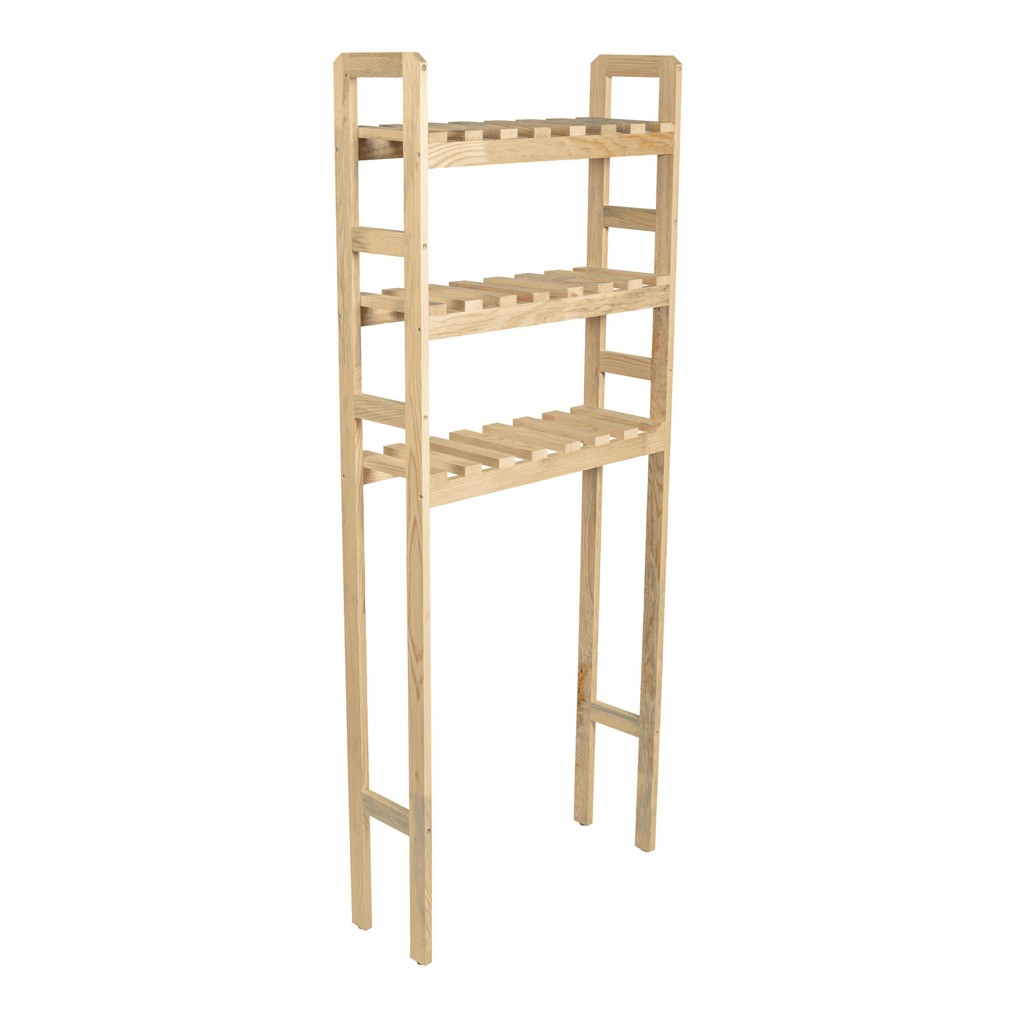 BADEZIMMERREGAL Alslev - Naturfarben, Holz (64/160/21cm) - [en.casa]