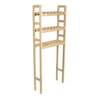 BADEZIMMERREGAL Alslev - Naturfarben, Holz (64/160/21cm) - [en.casa]