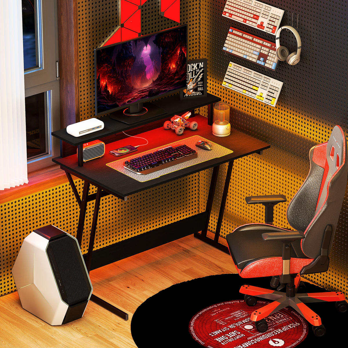 BÜROTISCH Schwarz 1 Stück - Schwarz, Holzwerkstoff (60/100/88.5cm) - GiPP