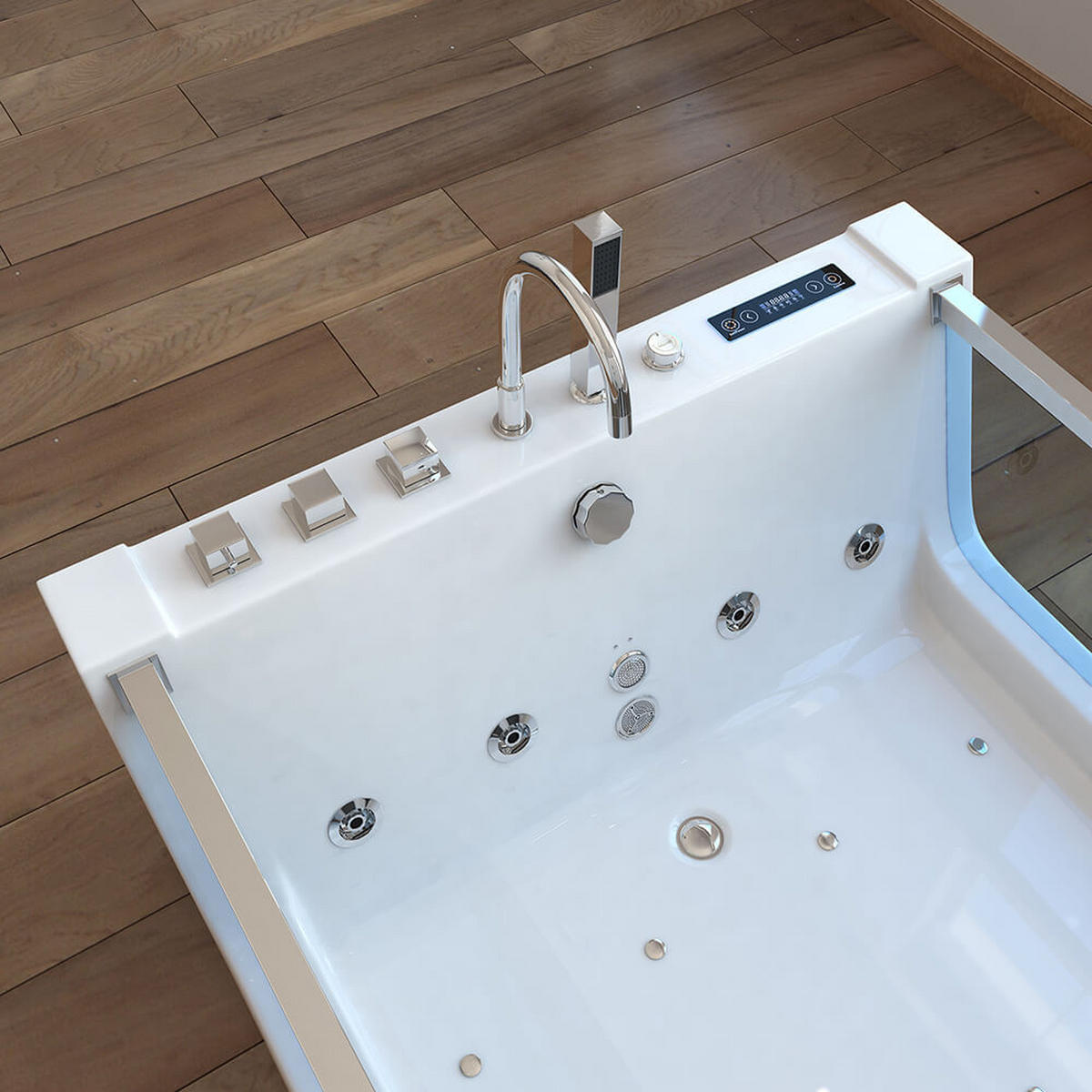 WHIRLPOOL ATLANTIC - Größe: XL - Weiß, Keramik (180/60/120cm) - Home Deluxe