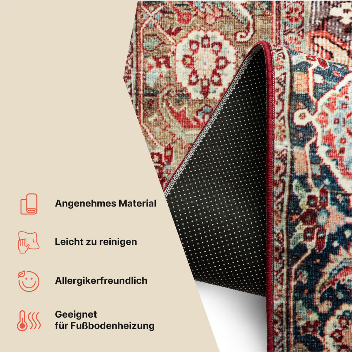 TEPPICH ISPAHAN Rot 160/230 cm - Rot, Textil (160/230cm) - Tapiso